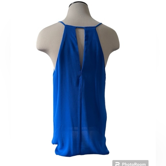 MINE Royal Blue Halter Tank Top NWOT‎ Summer Lined Size Large - Picture 2 of 8
